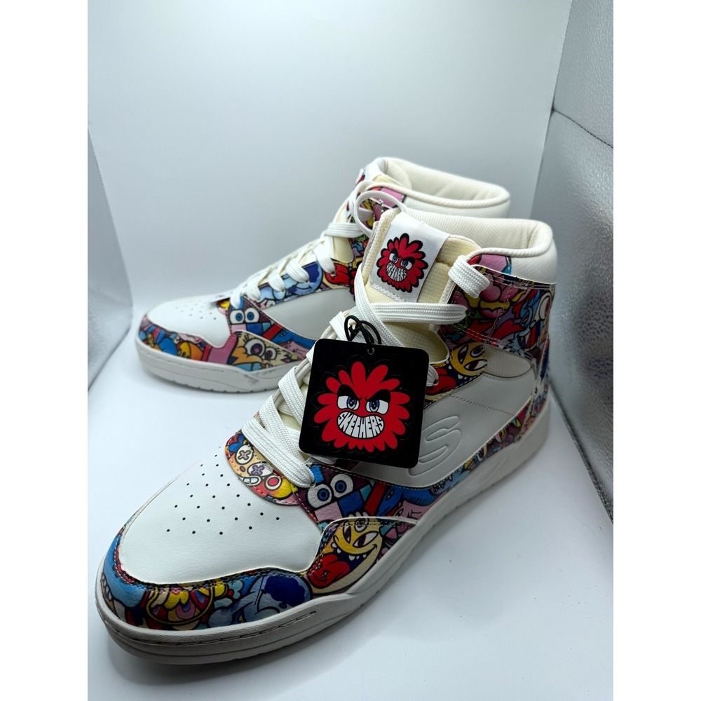 Skechers Koopa Court Volley Vexx Men 14 Sneaker White Multi Leather Comfort Shoe